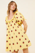 Ladybug Scoop Neck Mini Dress