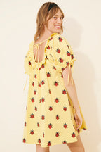 Ladybug Scoop Neck Mini Dress