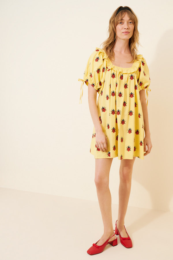 Ladybug Scoop Neck Mini Dress