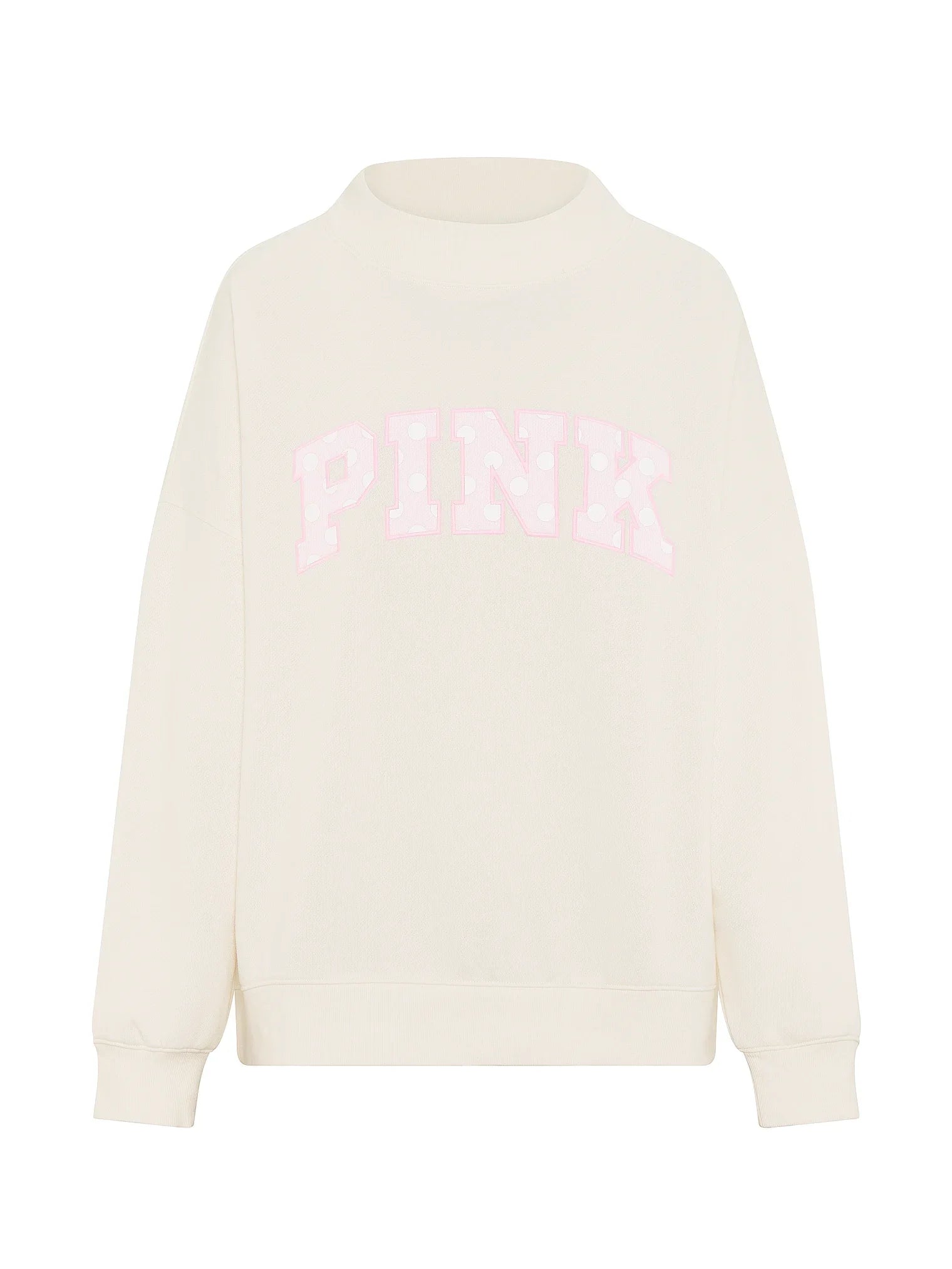 PINK Oversized Mock-Neck Sweatshirt