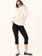 PINK Oversized Mock-Neck Sweatshirt