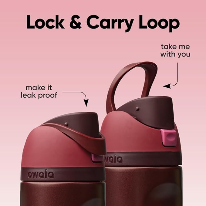 Black Cherry Owala FreeSip  Water Bottle