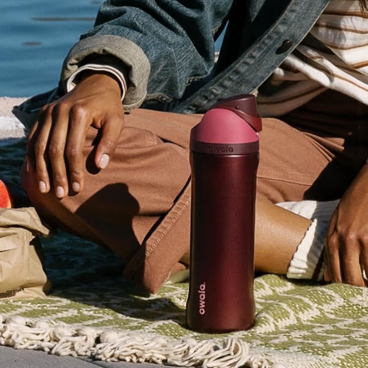 Black Cherry Owala FreeSip  Water Bottle