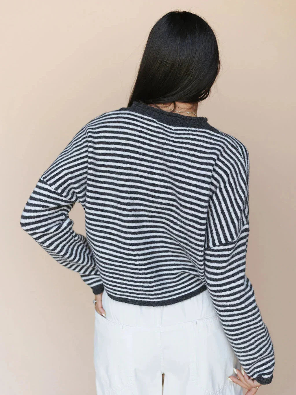 Piper Cardigan in Pinstripe