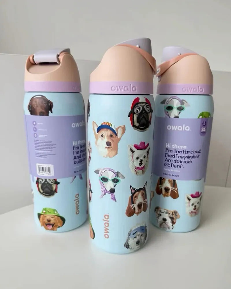 Dog Collage 32oz FreeSip Water Bottle