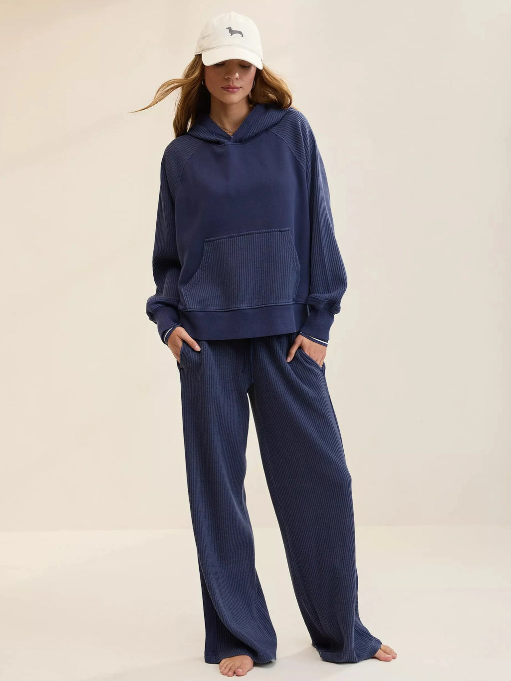 Waffle Hoodie & Trouser Set