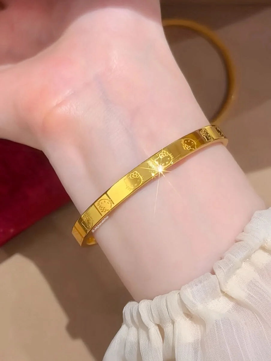 Hello Kitty Gold Color Bracelet
