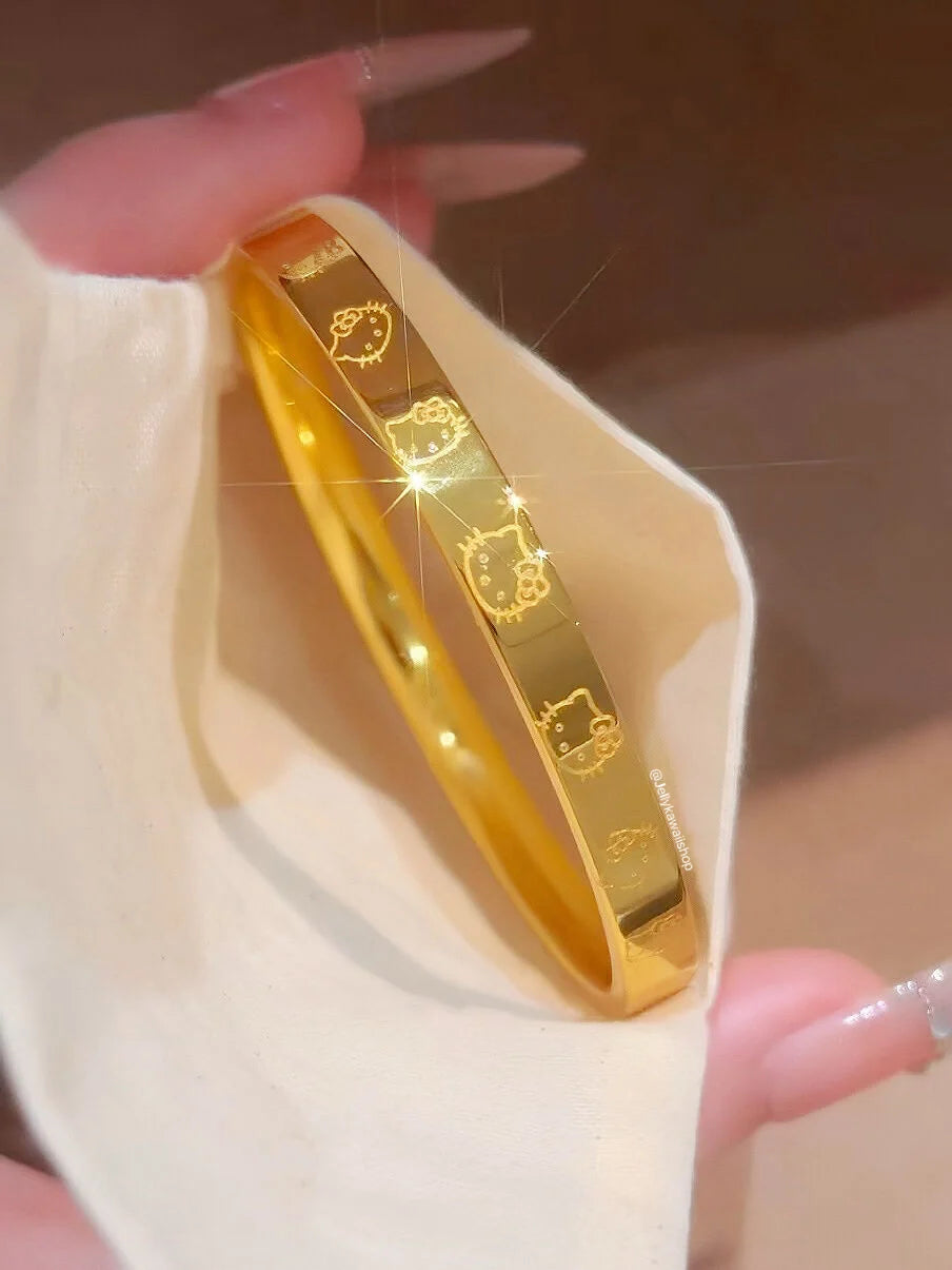 Hello Kitty Gold Color Bracelet
