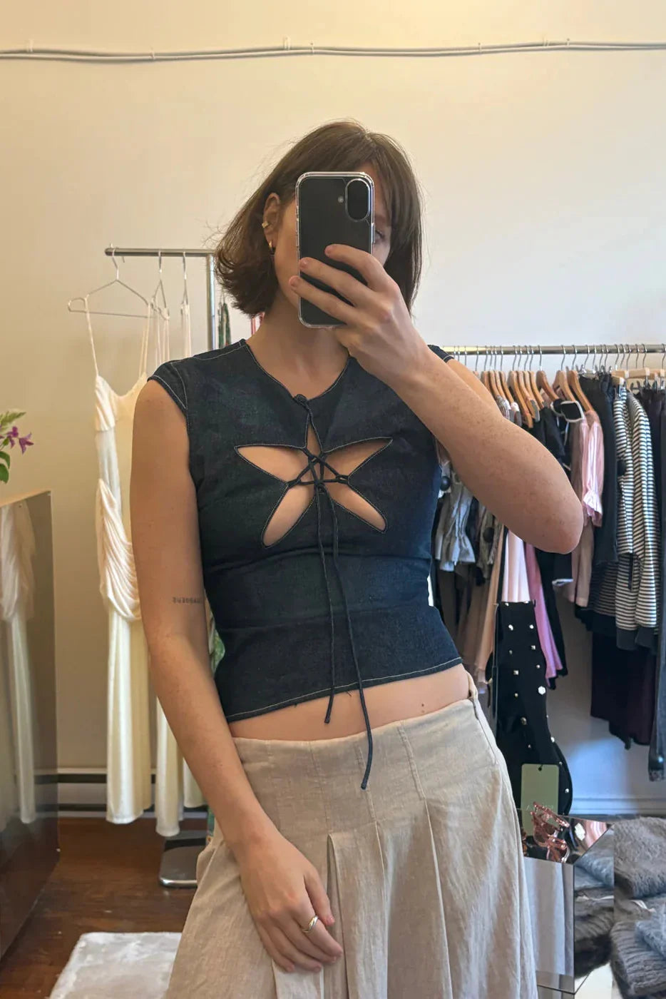 Denim Star Top