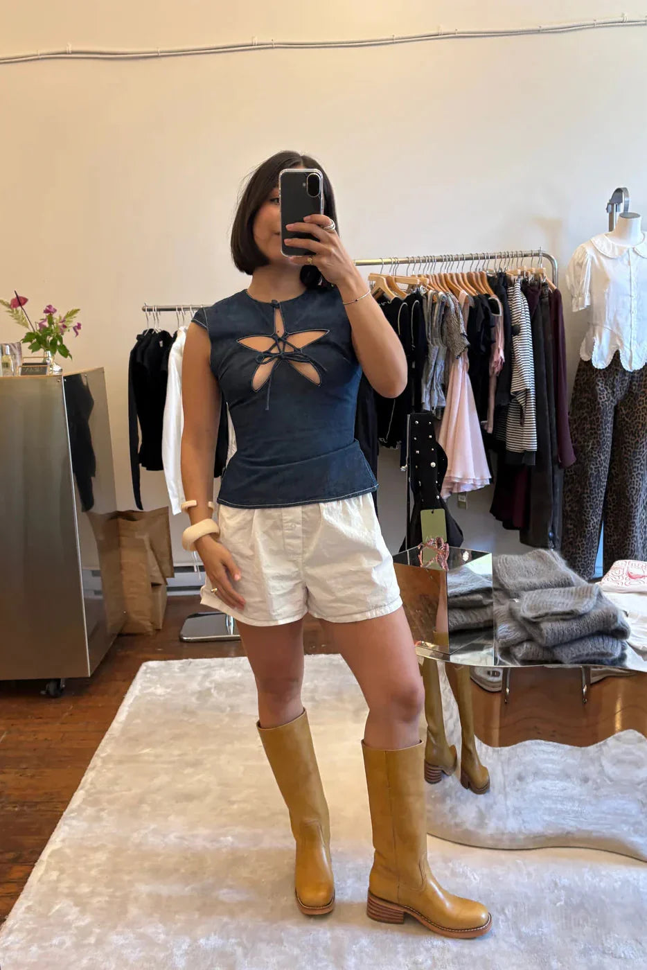Denim Star Top