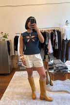 Denim Star Top