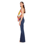 Iride Print Scarf Chain Top