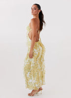 Sunset Kisses Ruffle Maxi Dress