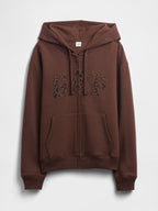 Brown Leopard Print Relaxed Logo Set