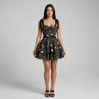 Cosmic Bloom Corset Dress