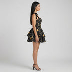 Cosmic Bloom Corset Dress
