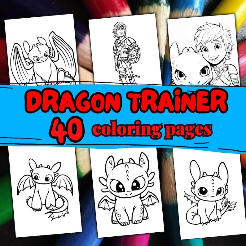 How to Train Your Dragon Coloring Book [Instant Digital Download]