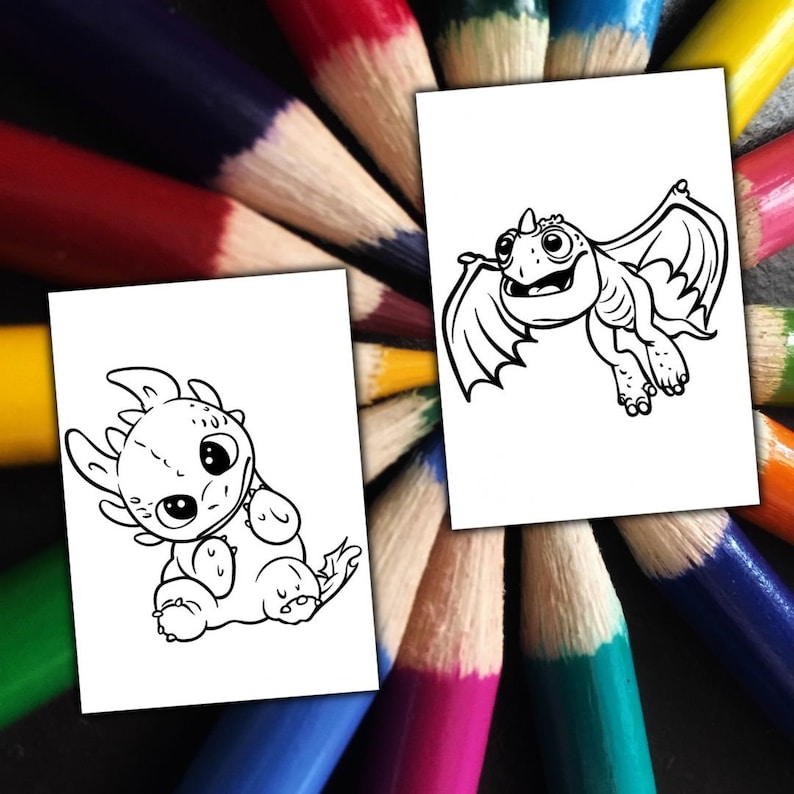 How to Train Your Dragon Coloring Book [Instant Digital Download]